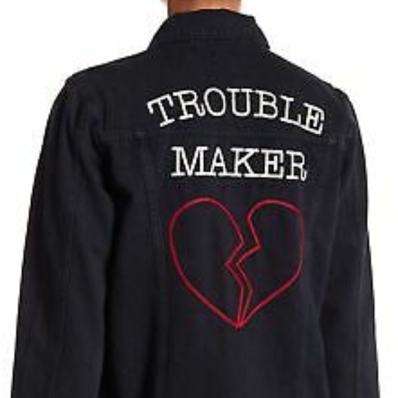 Lucky Brand Jackets & Blazers - Lucky Brand TROUBLE MAKER Denim Heart Jacket - M